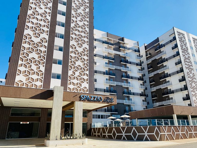 Spazzio diRoma Apto 424 c varanda e acesso ao Acqua Park