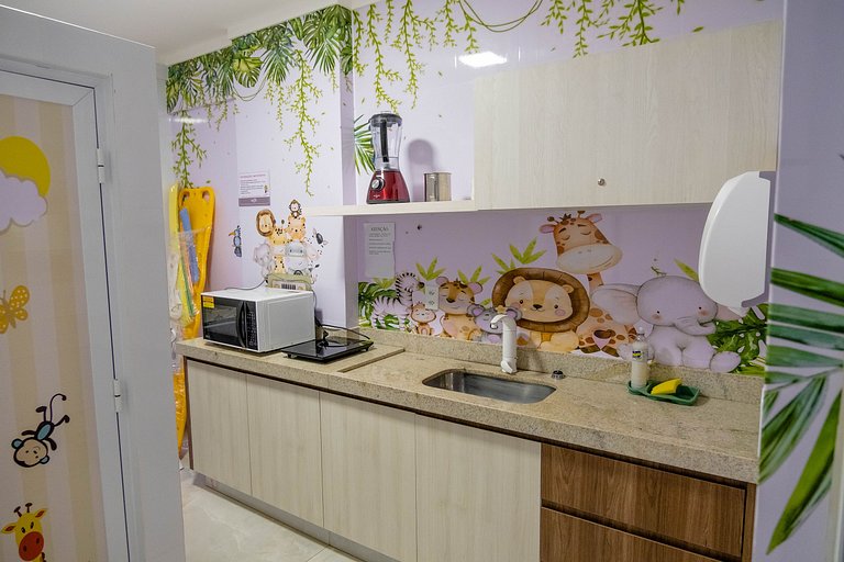 Spazzio diRoma Apto 424 c varanda e acesso ao Acqua Park