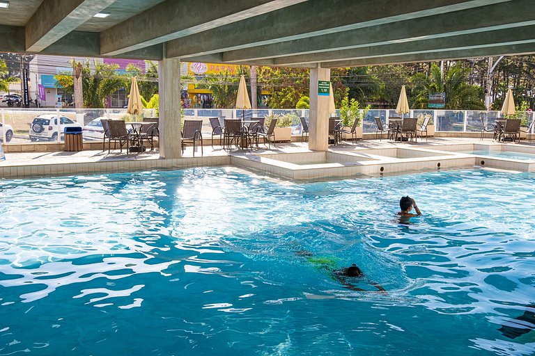 Spazzio diRoma Apto 424 c varanda e acesso ao Acqua Park