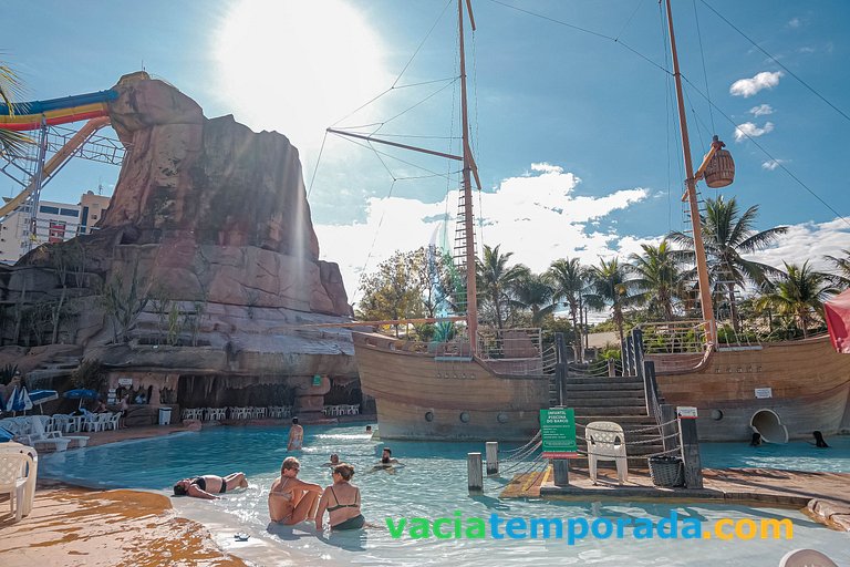 Spazzio diRoma Apto 424 c Varanda e Acesso Acqua Park