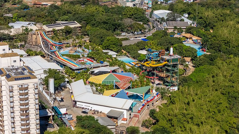 Spazzio diRoma Apto 424 c varanda e acesso ao Acqua Park