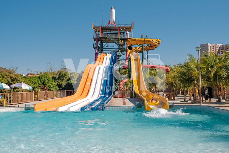 Spazzio diRoma Apto 424 c varanda e acesso ao Acqua Park