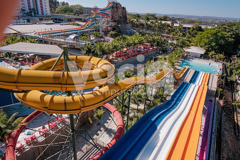 Spazzio diRoma Apto 424 c varanda e acesso ao Acqua Park