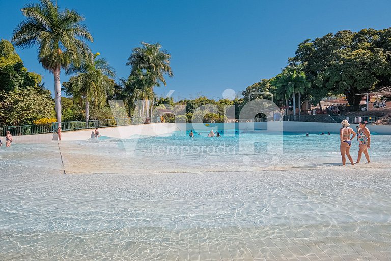 Spazzio diRoma Apto 424 c varanda e acesso ao Acqua Park