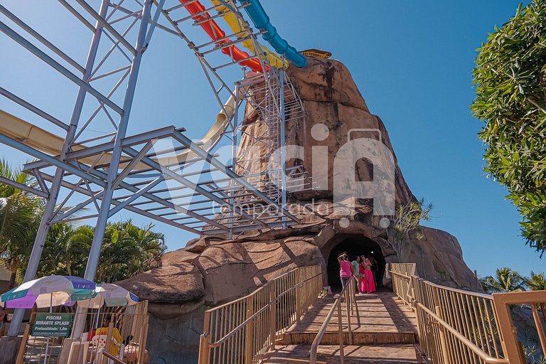 Spazzio diRoma Apto 424 c varanda e acesso ao Acqua Park