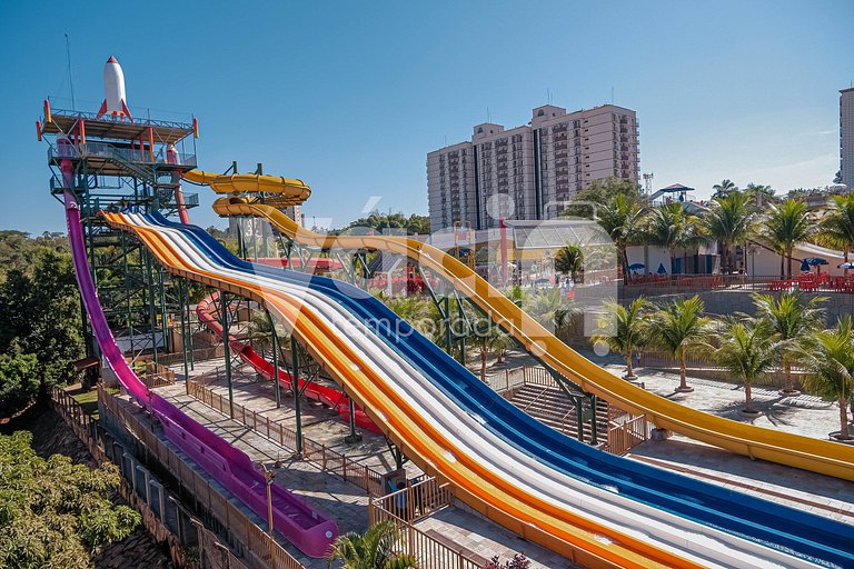 Spazzio diRoma Apto 424 c varanda e acesso ao Acqua Park