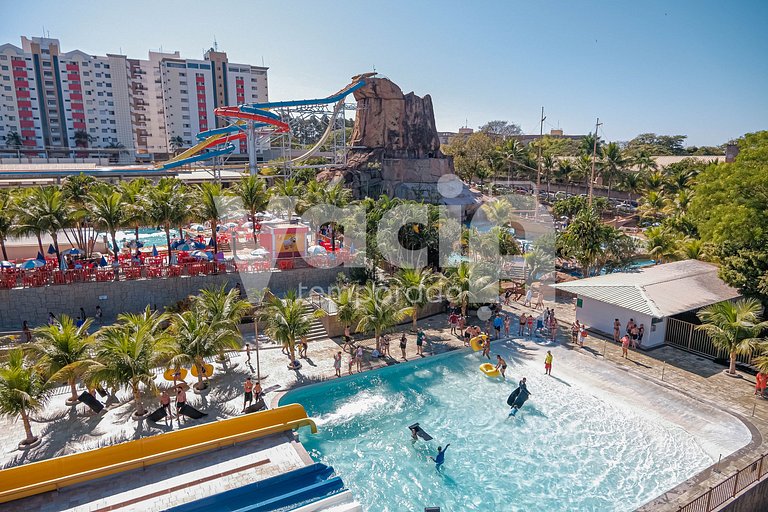 Spazzio diRoma Apto 424 c varanda e acesso ao Acqua Park