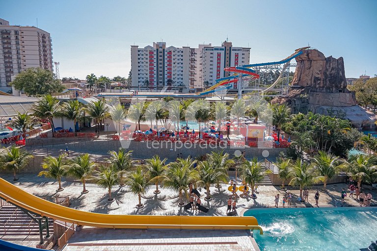 Spazzio diRoma Apto 424 c varanda e acesso ao Acqua Park