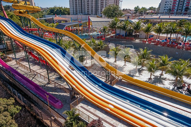 Spazzio diRoma Apto 424 c varanda e acesso ao Acqua Park