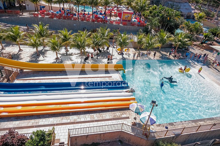 Spazzio diRoma Apto 424 c varanda e acesso ao Acqua Park
