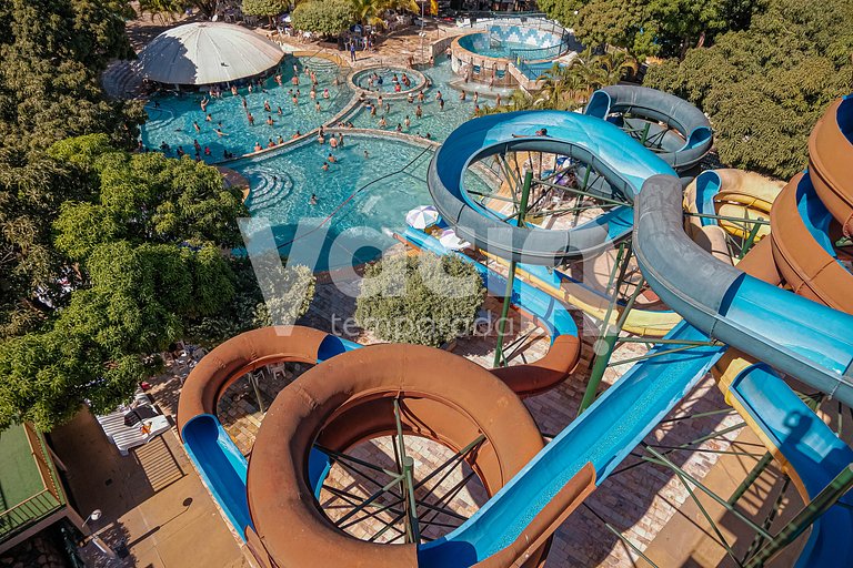Spazzio diRoma Apto 424 c varanda e acesso ao Acqua Park