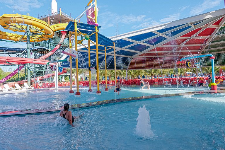 Spazzio diRoma Apto 424 c varanda e acesso ao Acqua Park
