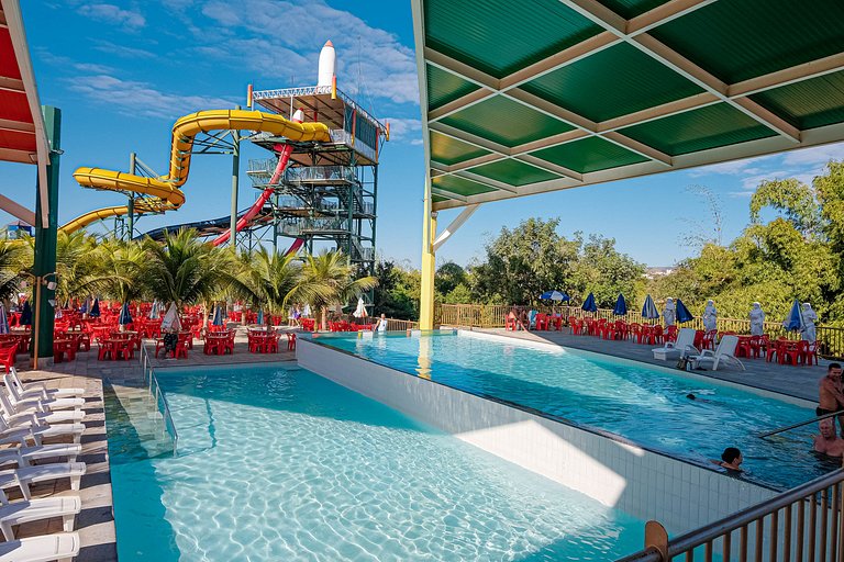 Spazzio diRoma Apto 424 c varanda e acesso ao Acqua Park