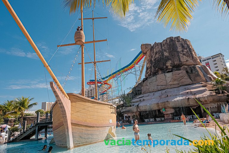 Spazzio diRoma Apto 424 c Varanda e Acesso Acqua Park