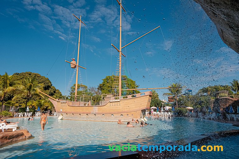 Spazzio diRoma Apto 424 c Varanda e Acesso Acqua Park