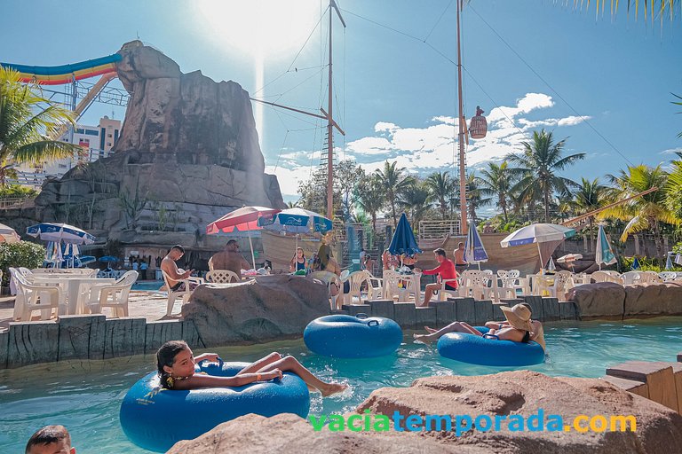Spazzio diRoma Apto 424 c Varanda e Acesso Acqua Park
