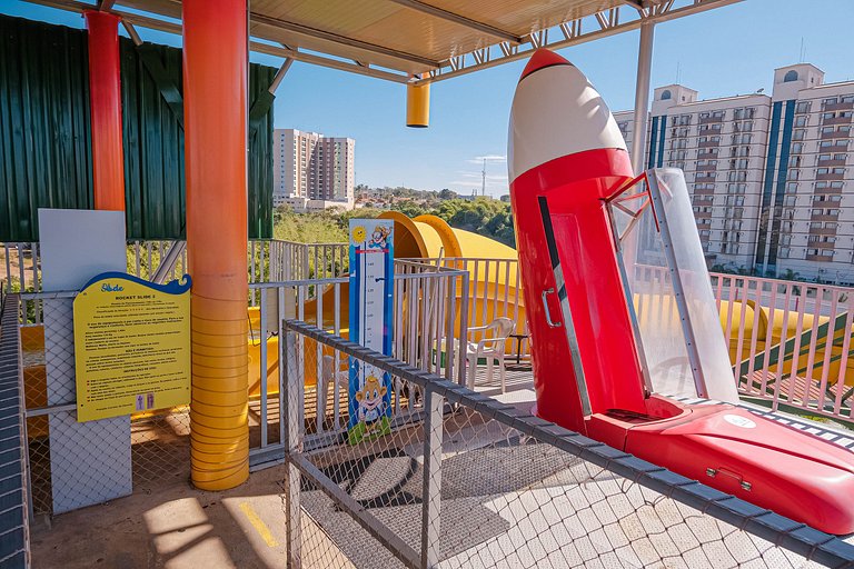 Spazzio diRoma Apto 424 c varanda e acesso ao Acqua Park