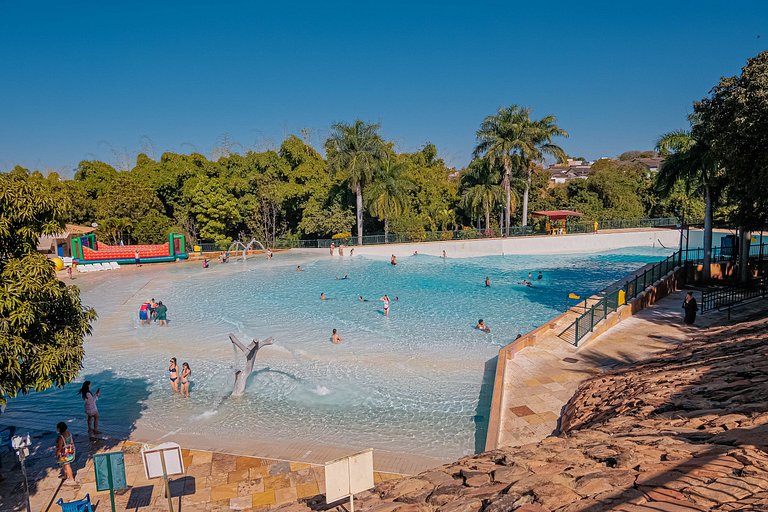 Spazzio diRoma Apto 424 c varanda e acesso ao Acqua Park