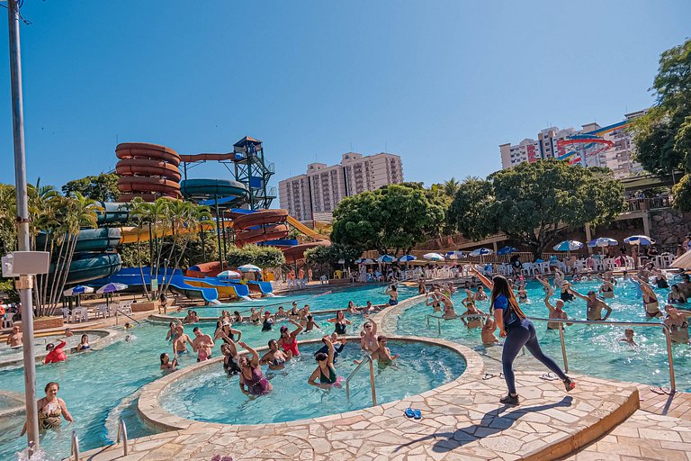 Spazzio diRoma Apto 424 c varanda e acesso ao Acqua Park