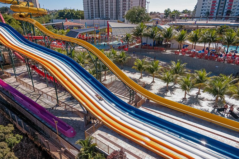Spazzio diRoma Apto 424 c varanda e acesso ao Acqua Park
