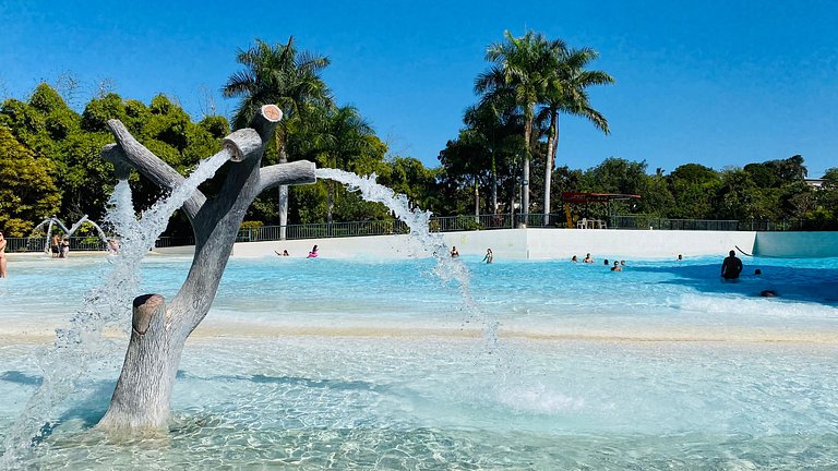 Spazzio diRoma Apto 424 c varanda e acesso ao Acqua Park