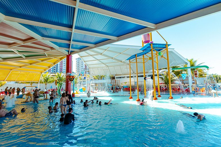 Spazzio diRoma Apto 424 c varanda e acesso ao Acqua Park