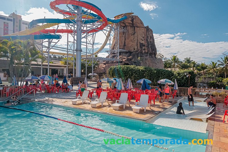 Spazzio diRoma Apto 424 c Varanda e Acesso Acqua Park